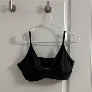 Cupshe Black Swim Top with Adjustable Straps